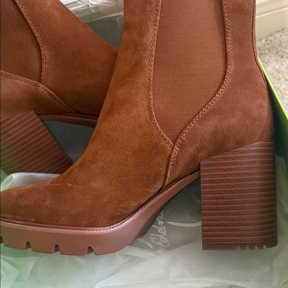 NIB Sam Edelman Rollins Brown Suede Ankle Boots sz 9.5 - Picture 9 of 11